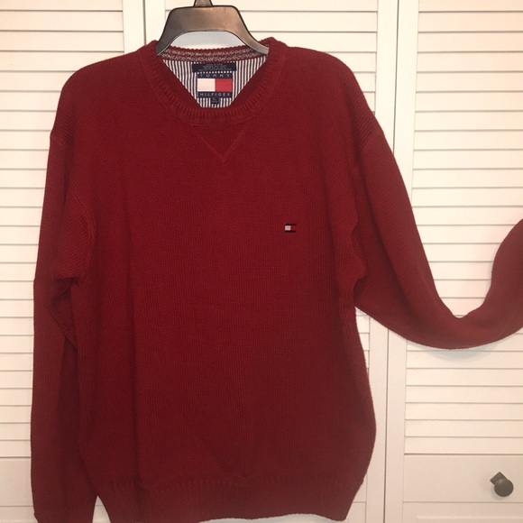 Tommy Hilfiger Other - Vintage Tommy Hilfiger Red Crew Neck Sweater